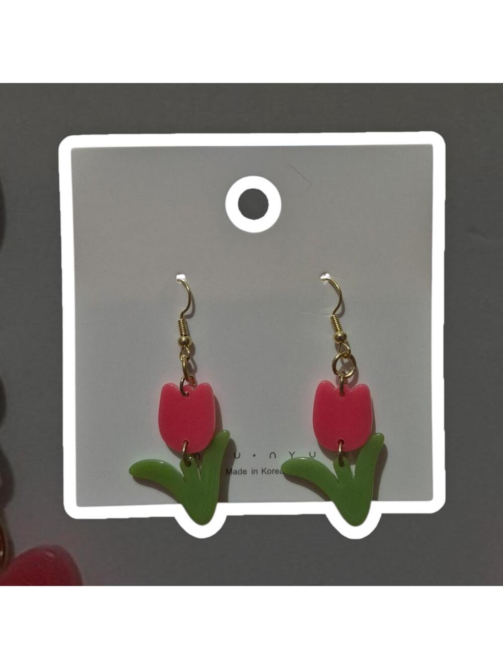 Brand New Red Tulip earrings